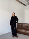 Bisiklet Yaka Triko Pantolon Takım-Siyah