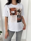 Brown Baskılı Basic Tshirt