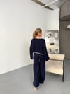 Çoban Dikiş Görünüm Triko Takım-Lacivert