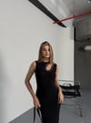 Damla Taş Detaylı Elbise-Siyah