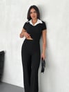 Gömlek Yaka Takım-Siyah