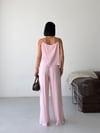 İp Askılı Bluz Pantolon Takım-Pembe