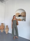 İp Askılı Tulum-Haki Yeşil