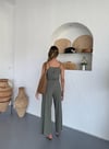 İp Askılı Tulum-Haki Yeşil