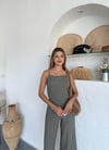 İp Askılı Tulum-Haki Yeşil