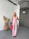 Kalp Düğmeli Bubble Takım-Pembe
