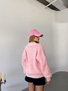 Kiraz Nakışlı Triko Hırka-Pembe