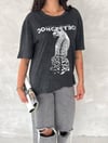 Leopar Baskı Yıkamalı Basic T-Shirt