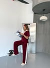 Modal Yakalı Premium Takım-Bordo