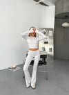 Parmak Geçmeli Crop Pantolon Takım