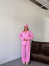 Polo Yaka İkili Triko Takım-Pembe