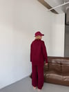 Polo Yaka Triko İkili Takım-Bordo