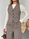 Premium Yelek Pantolon Takım-Kahve