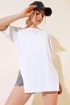 Baskısız Oversize Kadın T-Shirt