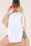 Baskısız Oversize Kadın T-Shirt