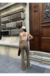İspanyol Paça Yüksel Bel Kadın Pantolon