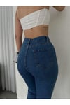 Kadın Süper Skinny Fit Esnek Likralı Denim Jean Kot Pantolon