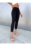 Siyah Dört Düğmeli Skiny Dar Paça Jeans