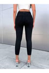 Siyah Dört Düğmeli Skiny Dar Paça Jeans