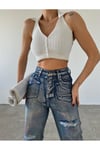 Uzun Salaş Baggy Kadın Jeans