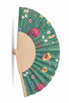 Bambu Yelpaze  Çiçek Desenli Katlanır El Yelpazesi Sakura Floral Hediyelik