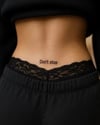 Don't Stop Yazılı 1 Ay Kalıcı Dövme – Minimalist İngilizce Yazı Tasarımlı Dövme