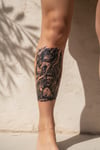 Kurt Ruhu ve Kızılderili Figürlü Sanatsal Tattoo - Yarı Kalıcı / 1 Ay Kalıcı