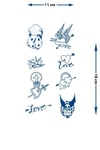 Old School Retro Karma Dövme Seti - Yarı Kalıcı / 1 Ay Kalıcı Tattoo