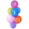 1 Yaş Baskılı Karışık Balon 10 Adet