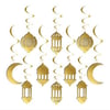 3D Ramazan Asmalı Tavan Süs Gold 10'lu
