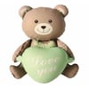 Ayıcık Love You Yeşil Kalpli Folyo Balon