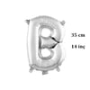 B Gümüş Harf Folyo Balon 35 cm