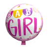 Baby Girl Yazılı Pembe Folyo Balon