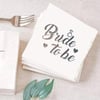 Bekarlığa Veda Gümüş Varaklı Yaldızlı Bride To Be Baskılı Peçete 16 lı