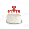 Champion 5 Adet Sarı Kırmızı Cupcake Süsü