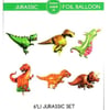 Dinazorlar Jurassic Folyo Balon Set 6lı 20 cm
