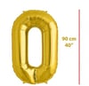 Folyo Rakam 0 Gold Balon 90 cm
