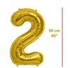Folyo Rakam 2 Gold Balon 90 cm
