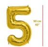 Folyo Rakam 5 Gold Balon 90 cm