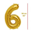 Folyo Rakam 6 Gold Balon 90 cm