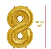 Folyo Rakam 8 Gold Balon 90 cm