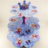 Frozen Temalı Karton Cupcake Standı 3 katlı