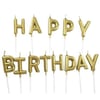 Gold Happy Birthday Yazılı Çubuk Mum