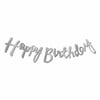 Happy Birthday Banner Gümüş 110 cm