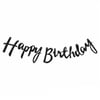 Happy Birthday Banner Siyah 110 cm