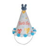 Happy Bırthday Parti Şapka Mavi Ponponlu
