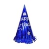 Happy Bırthday Simli Baskılı Mavi Şapka