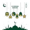 Hoş Geldin Ramazan Temalı Tavan Sarkıt Kağıt Süs 6'lı