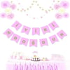 İyi ki Doğdun Banner Süs 1.8 mt Gold Yaldızlı Pembe