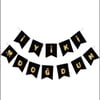İyi ki Doğdun Banner Süs 180cm Gold Yaldızlı Siyah
